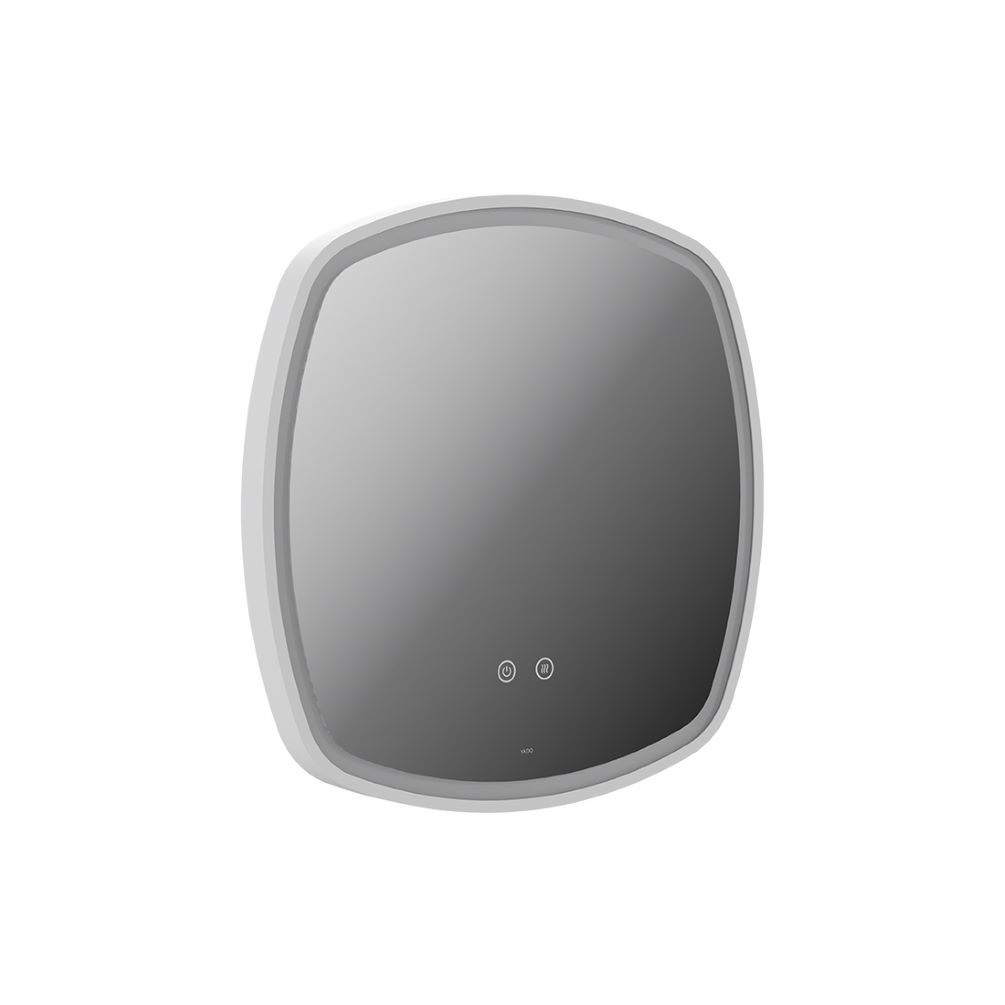 Cut out image of Vado Cameo 500mm Illuminated Soft Square Matt White Mirror